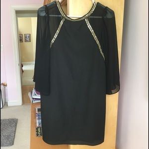 Black BCBGeneration dress with deep V back